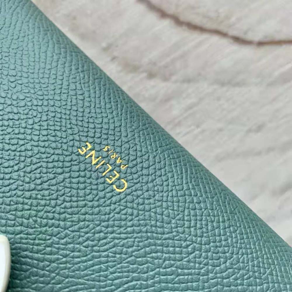 Celine Women Medium Strap Wallet in Bicolour Grained Calfskin - image 10
