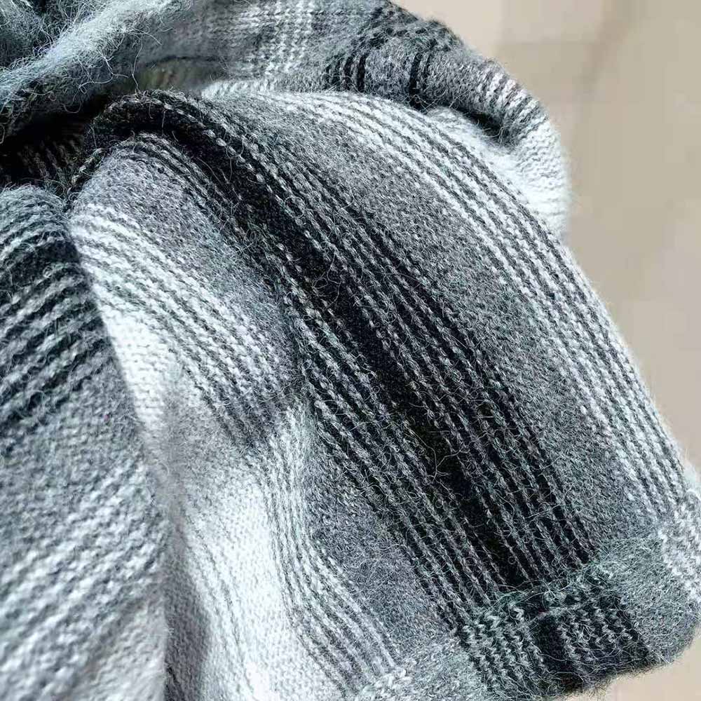 Celine Women Oversized Baja Pullover in Striped Alpaca Wool - image 6