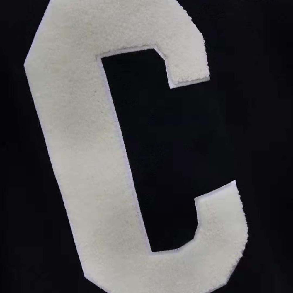 Celine Women Oversized Wool Varsity Jacket-Black - image 9