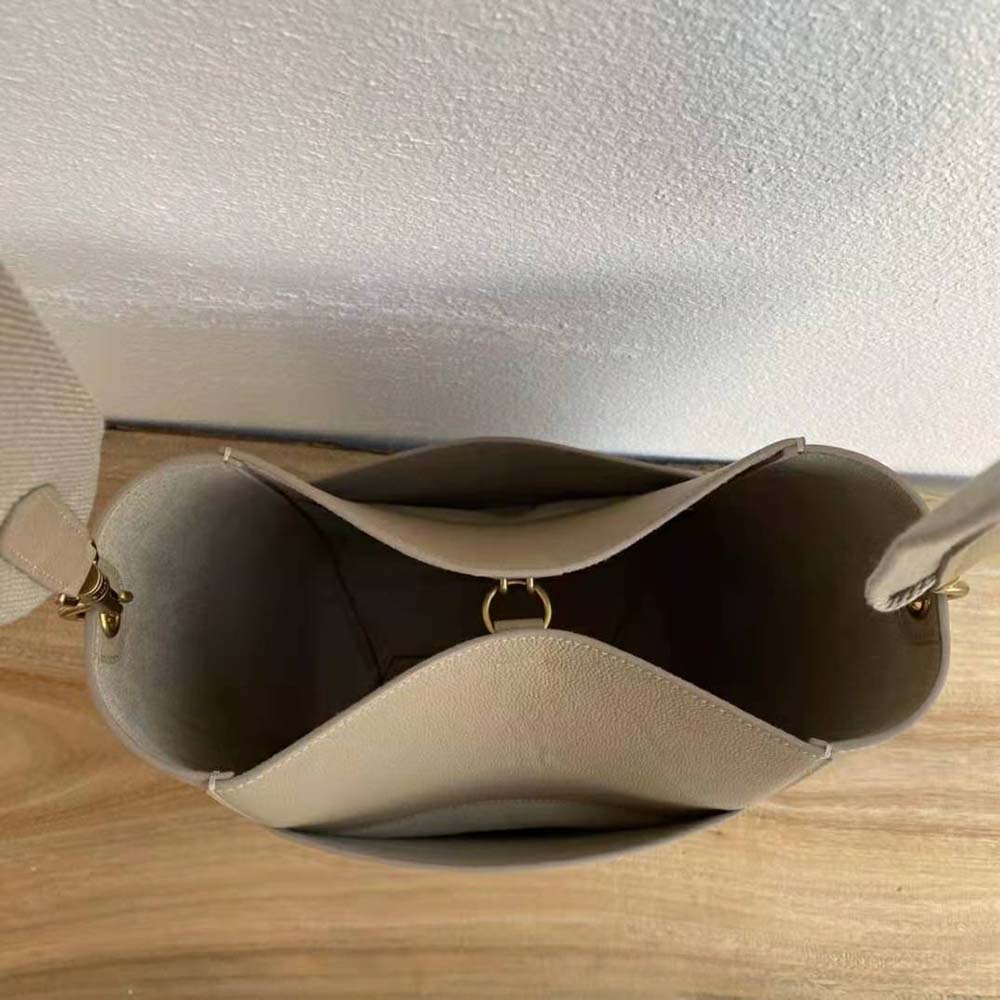Celine Women Sangle Bucket Bag in Soft Grained Calfskin-Brown - image 6