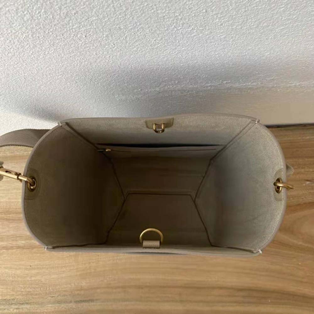 Celine Women Sangle Bucket Bag in Soft Grained Calfskin-Brown - image 7