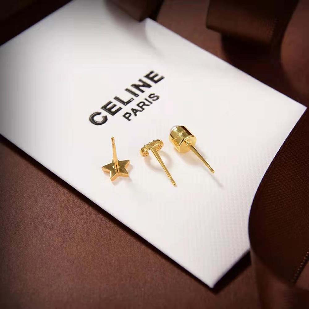 Celine Women Separables Celestial Set of 3 Studs in Brass with Gold Finish - image 5