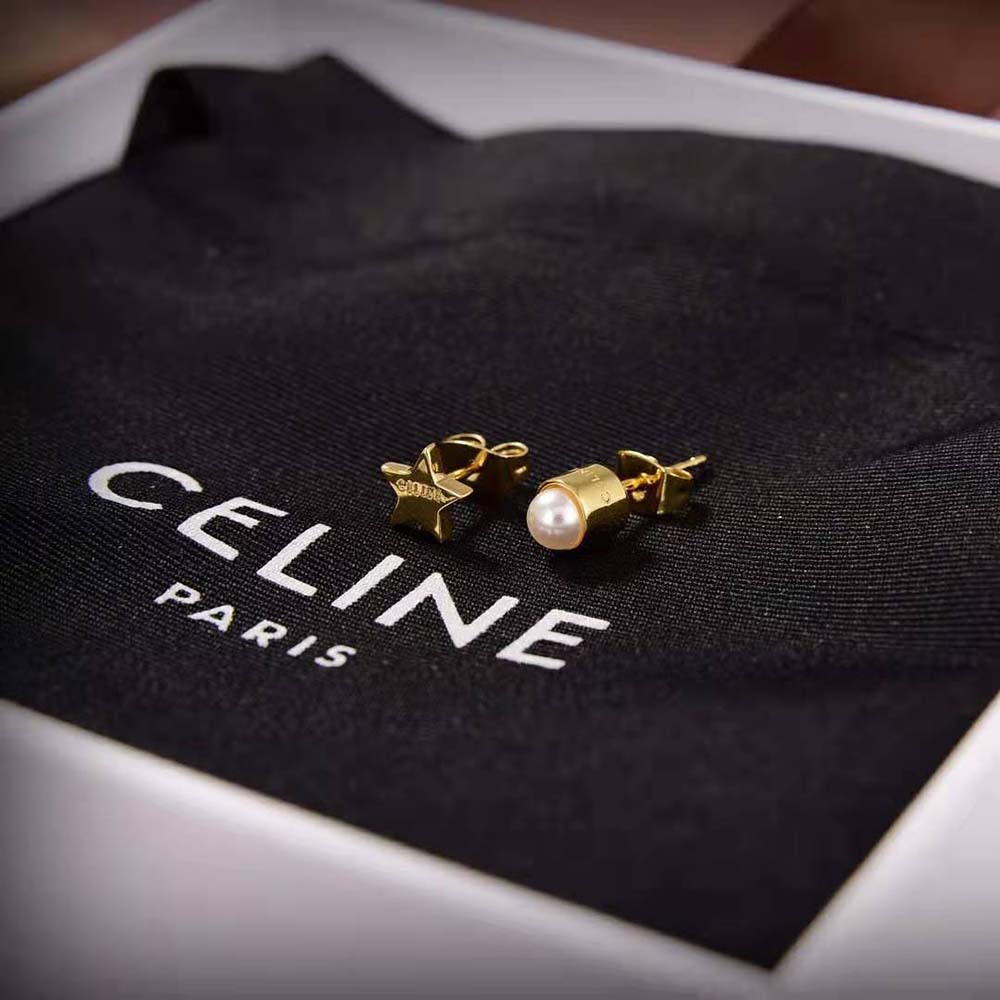 Celine Women Separables Celestial Set of 3 Studs in Brass with Gold Finish - image 7