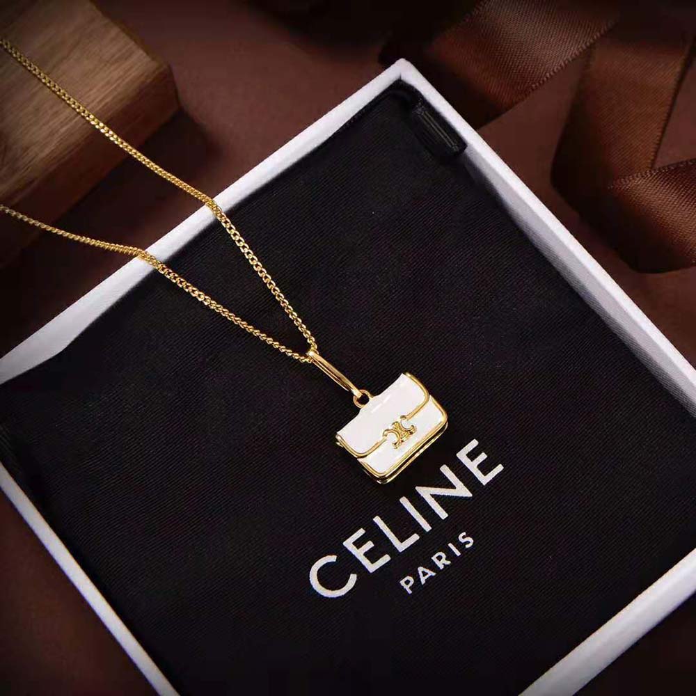 Celine Women Separables Triomphe Bag Pendant in Brass with Gold Finish - image 4
