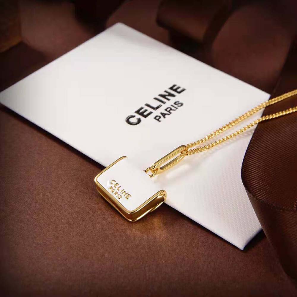Celine Women Separables Triomphe Bag Pendant in Brass with Gold Finish - image 6