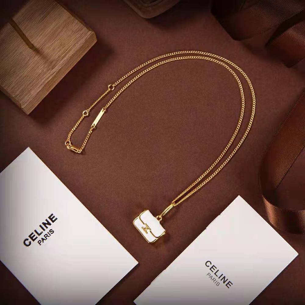 Celine Women Separables Triomphe Bag Pendant in Brass with Gold Finish - image 3