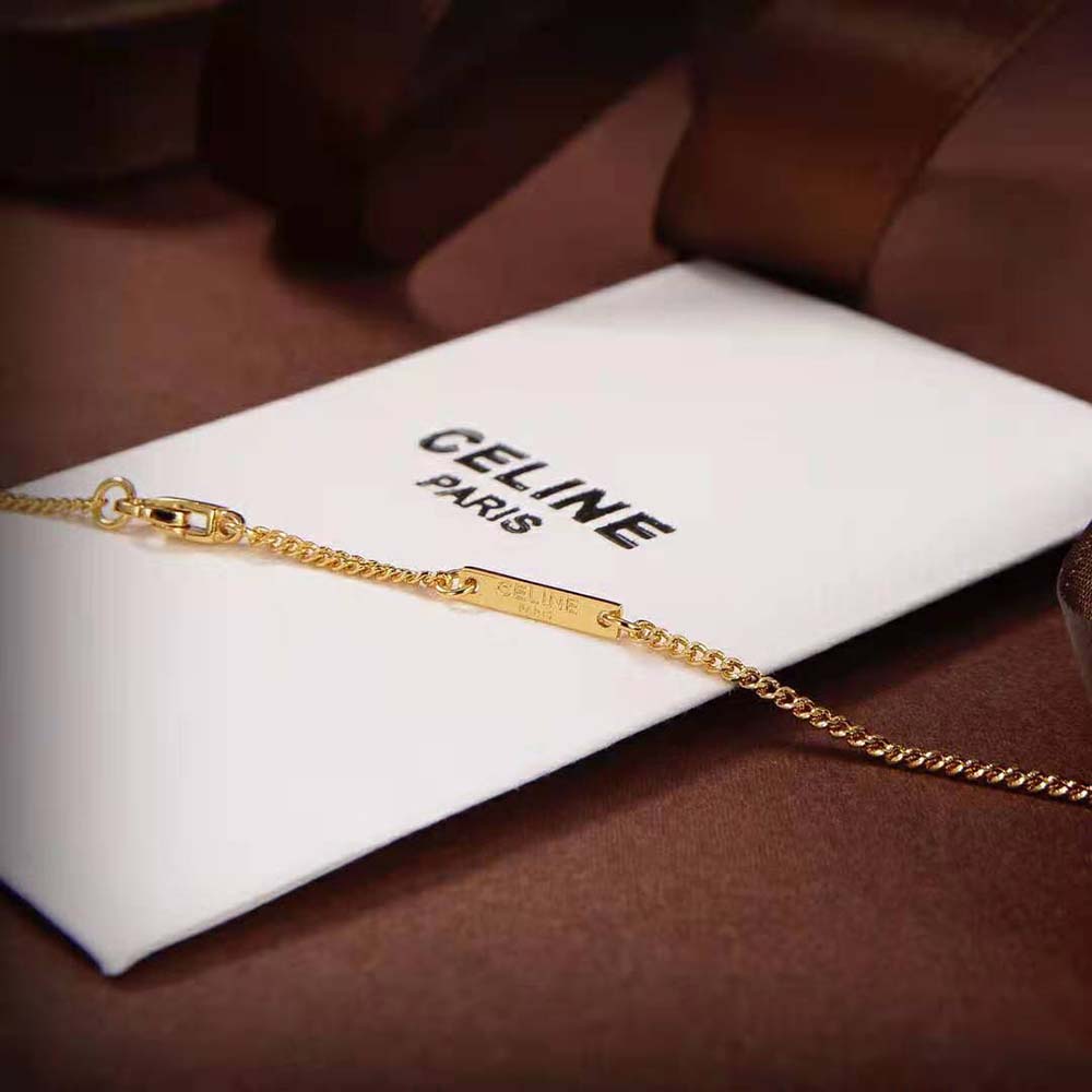 Celine Women Separables Triomphe Bag Pendant in Brass with Gold Finish - image 7