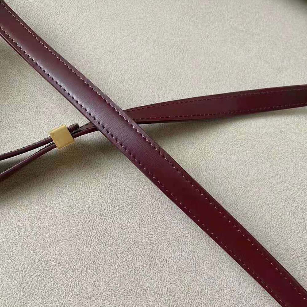 Celine Women Teen Classic Bag in Box Calfskin-Maroon - image 9