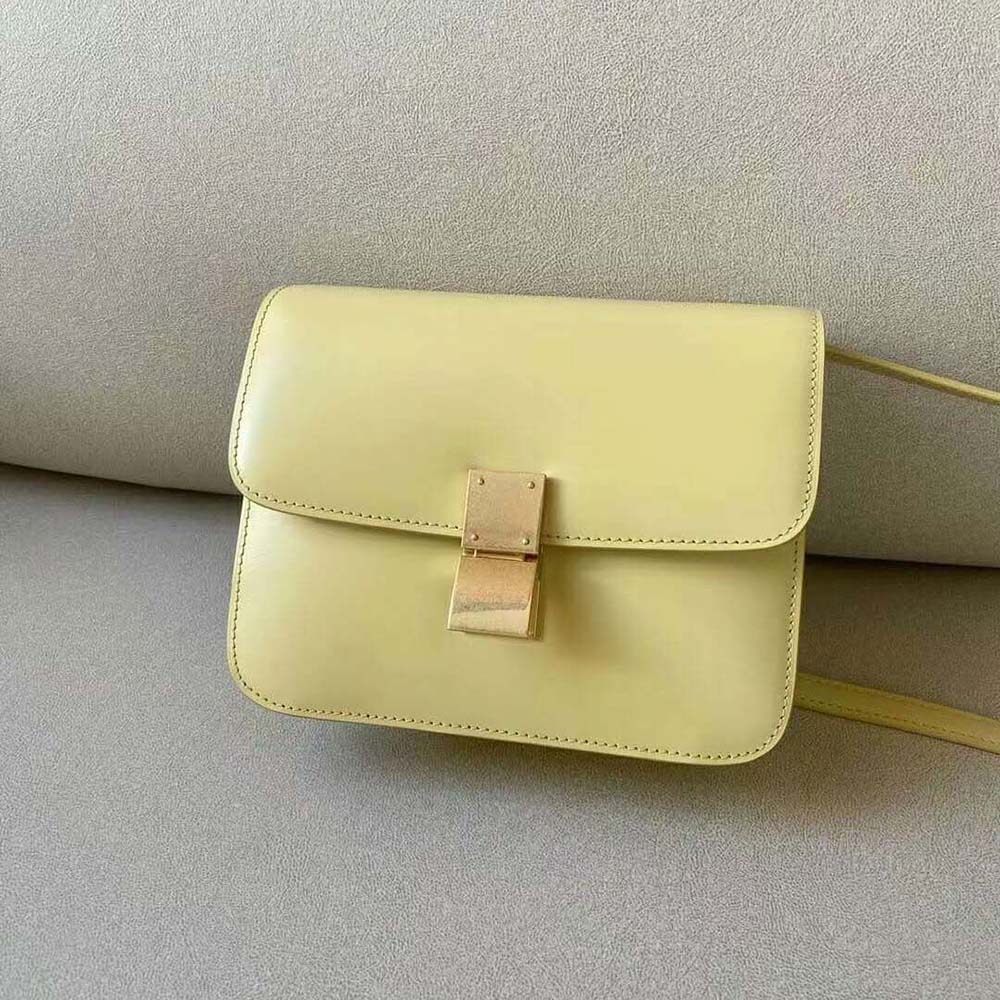Celine Women Teen Classic Bag in Box Calfskin-Yellow - image 2