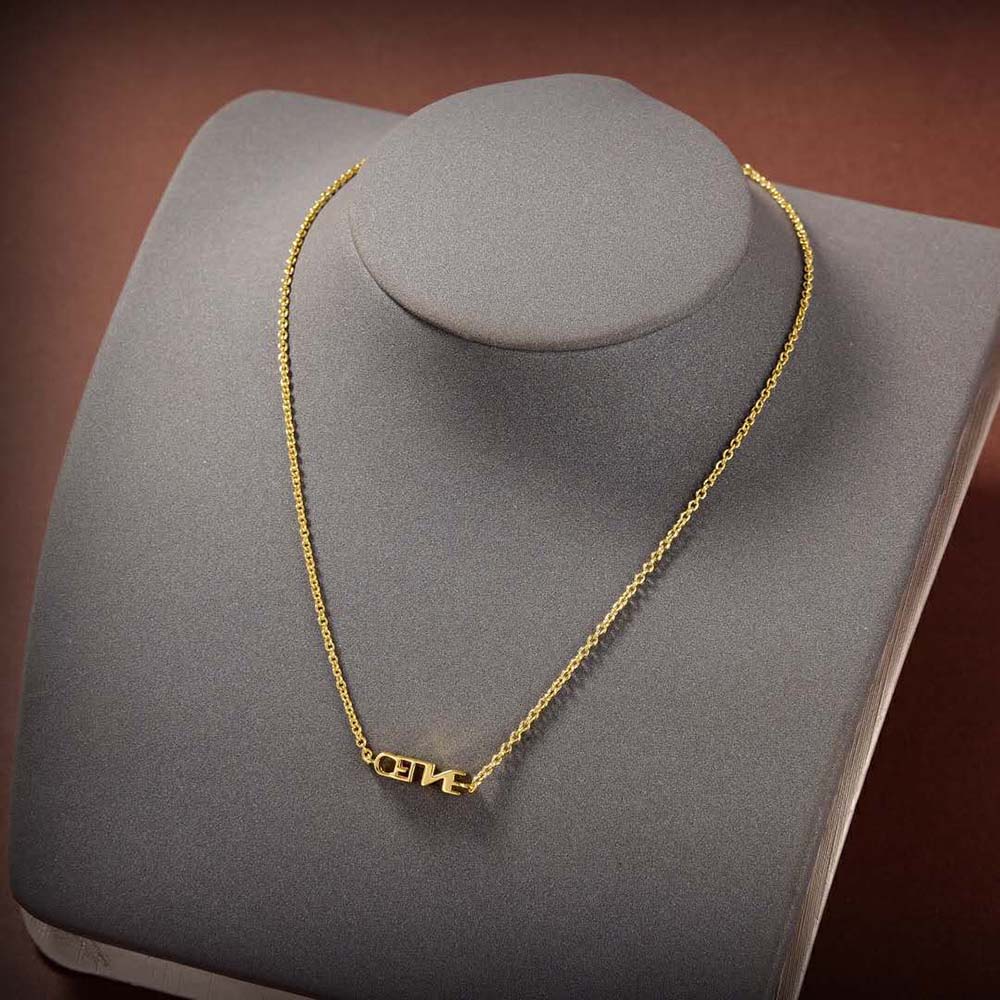 Celine Women Typo Necklace in Brass with Gold Finish - image 2