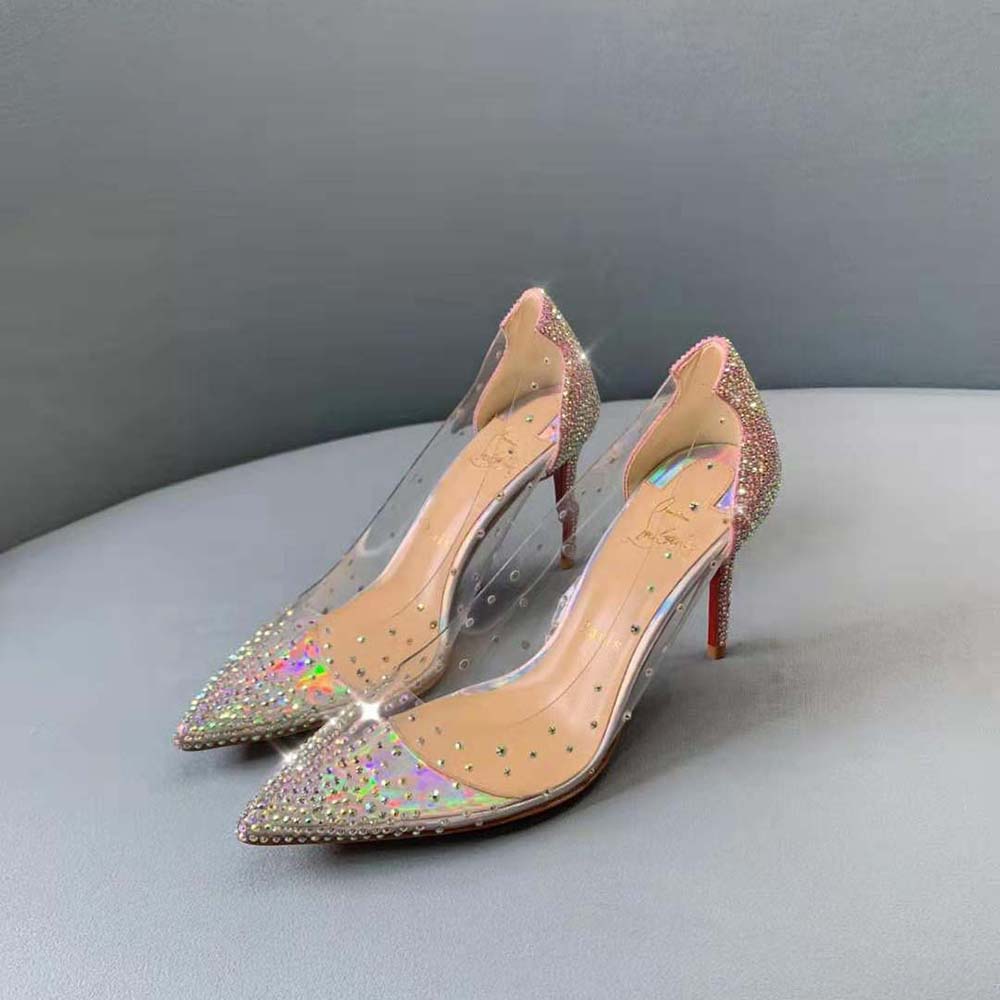 Overhead shot highlighting leather straps on Christian Louboutin Women Newly Worked for this Season Degrastrassita