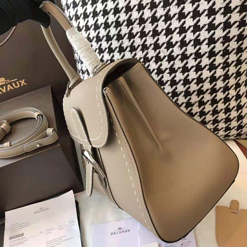Delvaux Women Brillant MM Surpique in Rodeo Calf-Brown - image 6
