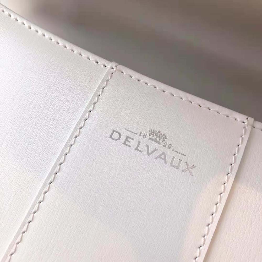 Delvaux Women Brillant MM in Box Calf-White - image 10