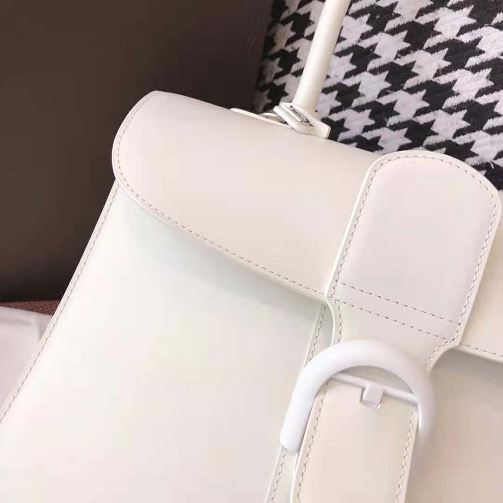 Delvaux Women Brillant MM in Box Calf-White - image 7