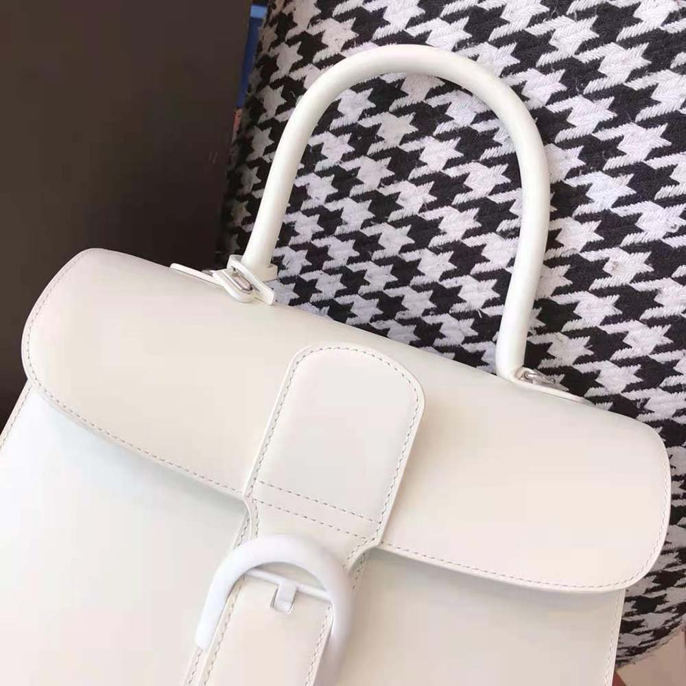 Delvaux Women Brillant MM in Box Calf-White - image 6