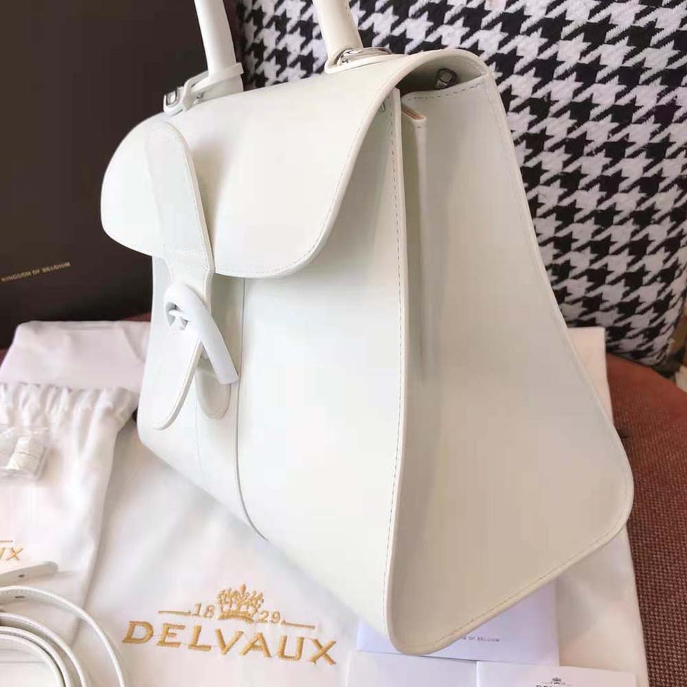 Delvaux Women Brillant MM in Box Calf-White - image 5