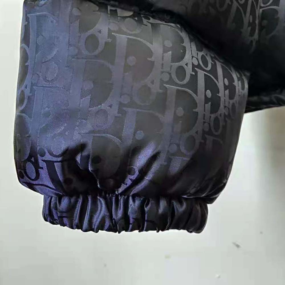 Dior Men Oblique Down Jacket Black Nylon Jacquard - image 4