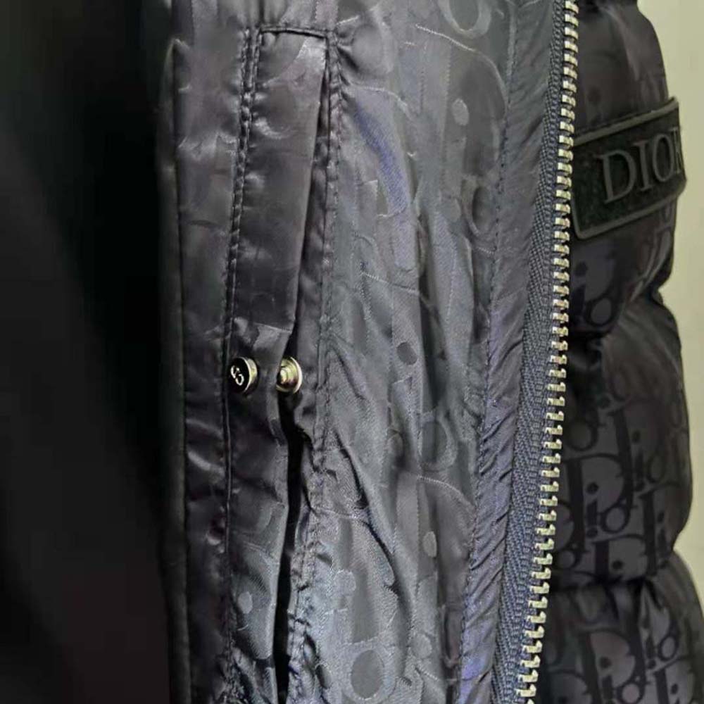 Dior Men Oblique Down Jacket Black Nylon Jacquard - image 7