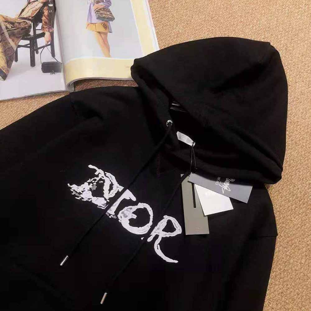Dior Men Peter Doig Hooded Sweatshirt Black Cotton Fleece - image 6