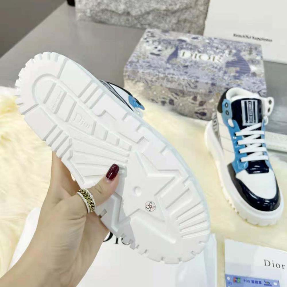 Dior Unisex D-Player Sneaker Blue Multicolor Technical Fabric Suede and Calfskin - image 8