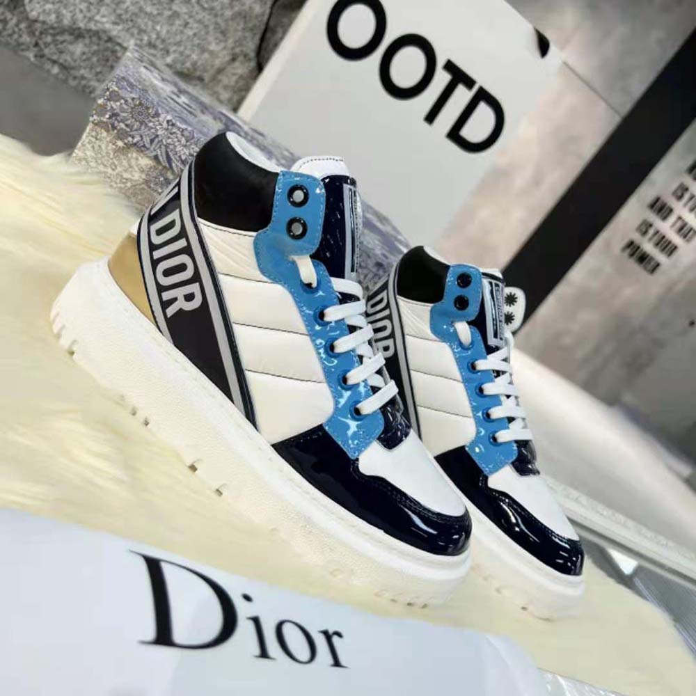 Dior Unisex D-Player Sneaker Blue Multicolor Technical Fabric Suede and Calfskin - image 5