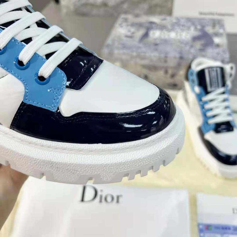 Dior Unisex D-Player Sneaker Blue Multicolor Technical Fabric Suede and Calfskin - image 10