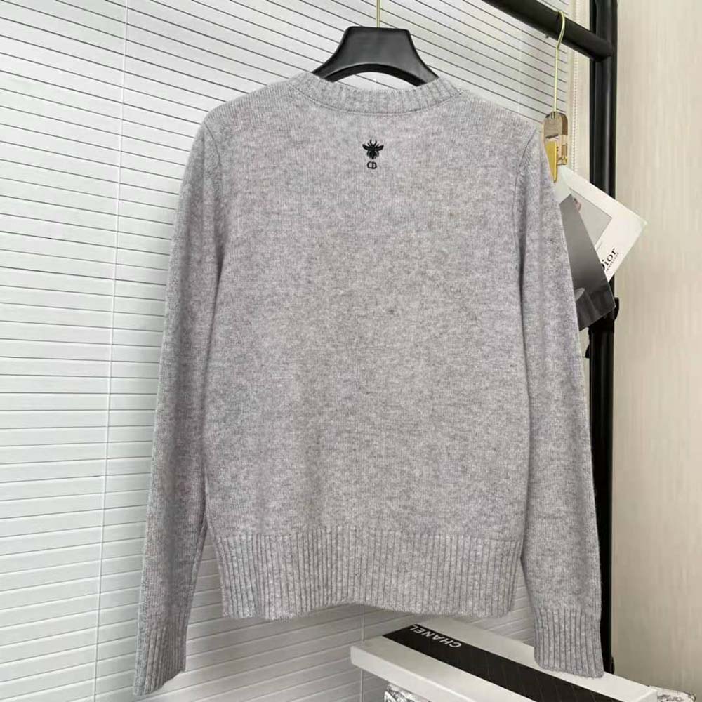 Dior Women Chez Moi Sweater Gray Cashmere - image 4