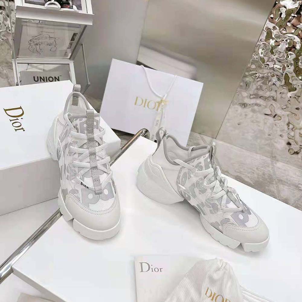 Dior Women D-connect Sneaker White Dior Spatial Printed Reflective Technical Fabric - image 4