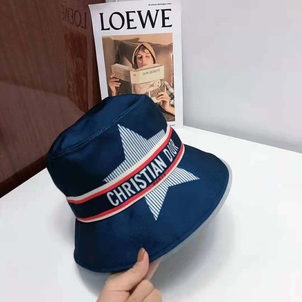 Dior Women Dioralps Small-brim Bucket Hat Blue Three-Tone Technical Fabric - image 5
