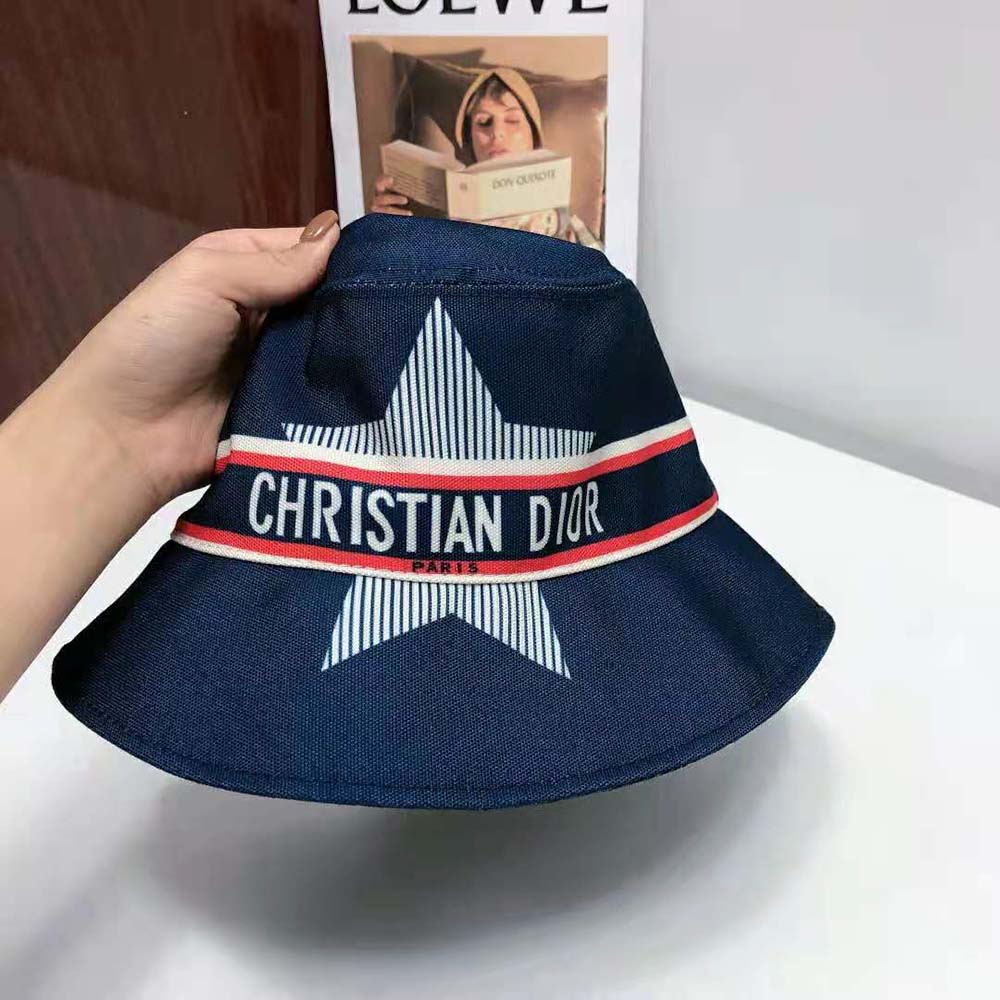 Dior Women Dioralps Small-brim Bucket Hat Blue Three-Tone Technical Fabric - image 7