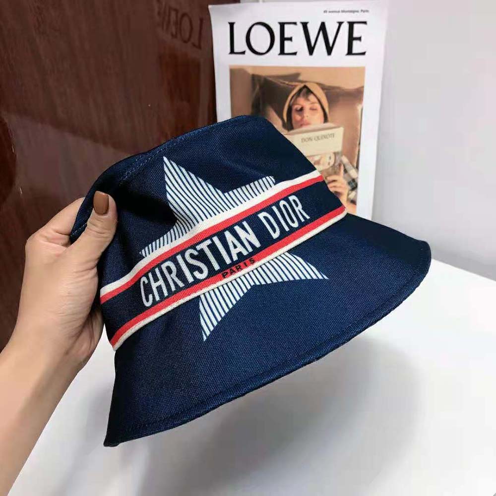 Dior Women Dioralps Small-brim Bucket Hat Blue Three-Tone Technical Fabric - image 6