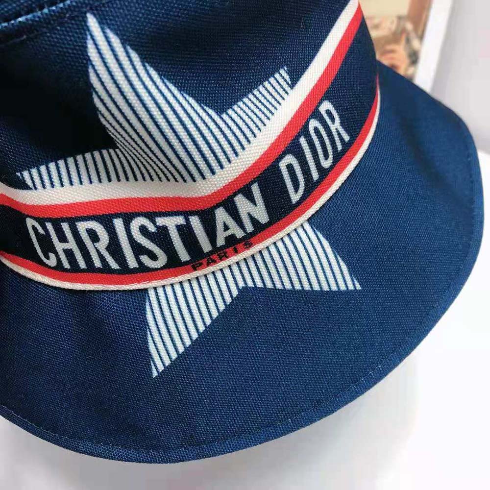 Dior Women Dioralps Small-brim Bucket Hat Blue Three-Tone Technical Fabric - image 9