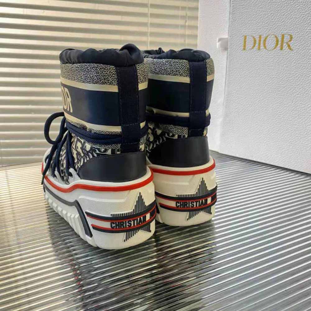 Dior Women Dioralps Snow Ankle Boot Deep Blue Dior Oblique Shiny Nylon - image 6