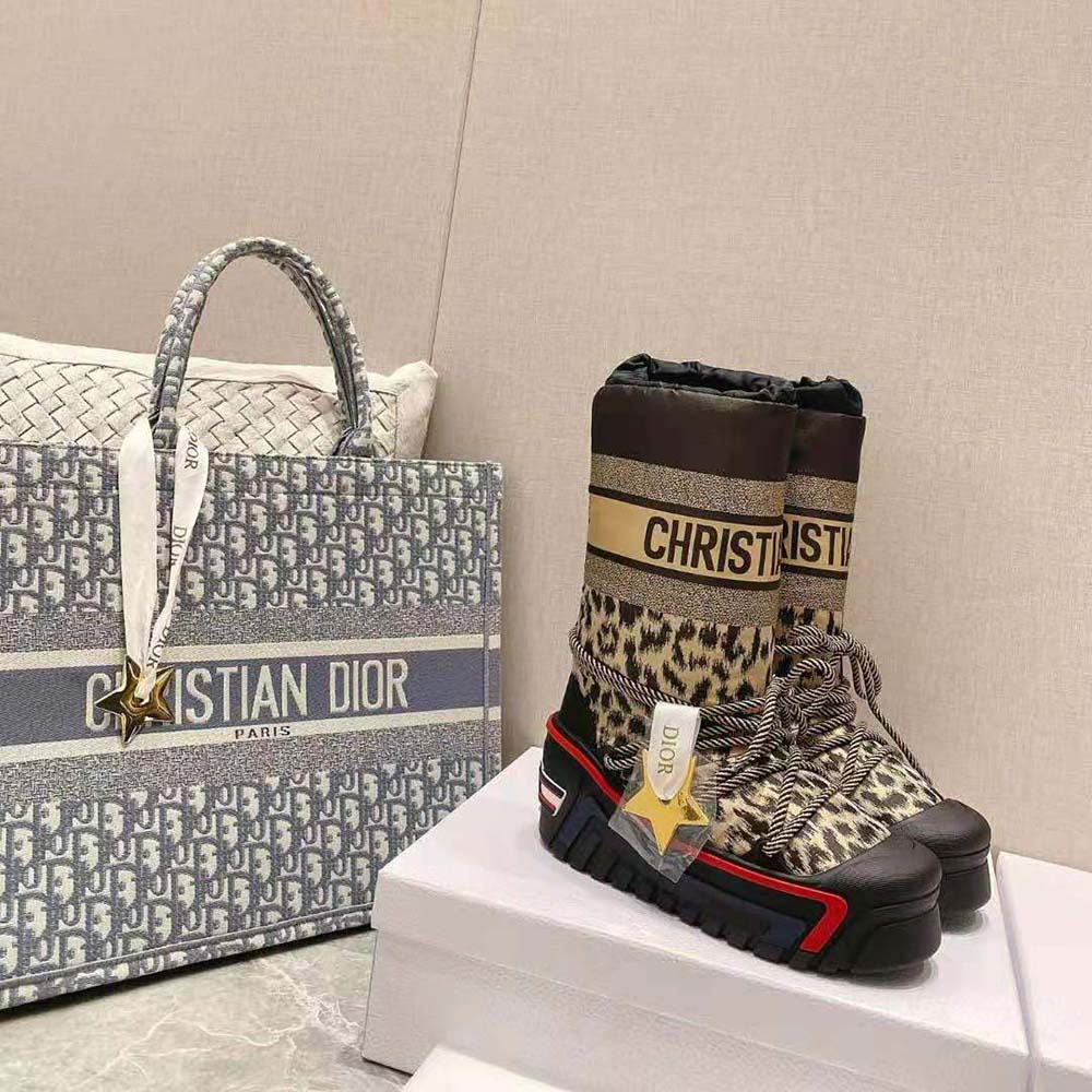 Dior Women Dioralps Snow Boot Beige Multicolor Mizza Shiny Nylon - image 5