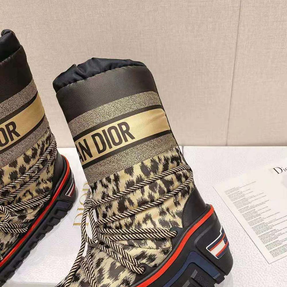 Dior Women Dioralps Snow Boot Beige Multicolor Mizza Shiny Nylon - image 10