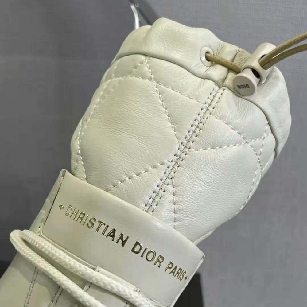 Dior Women Dioriron Ankle Boot White Quilted Cannage Calfskin - image 9