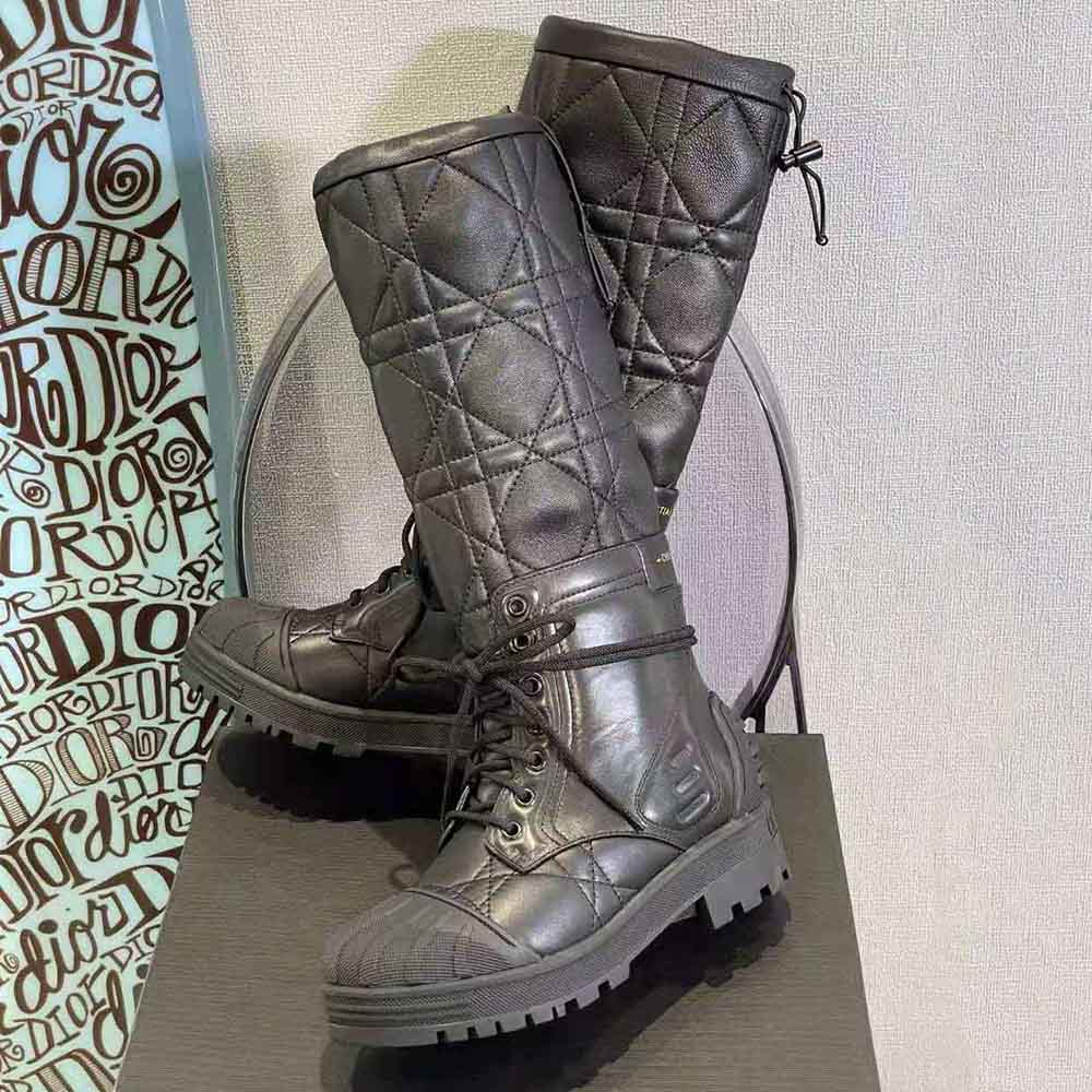 Dior Women Dioriron Boot Black Quilted Cannage Calfskin - image 5