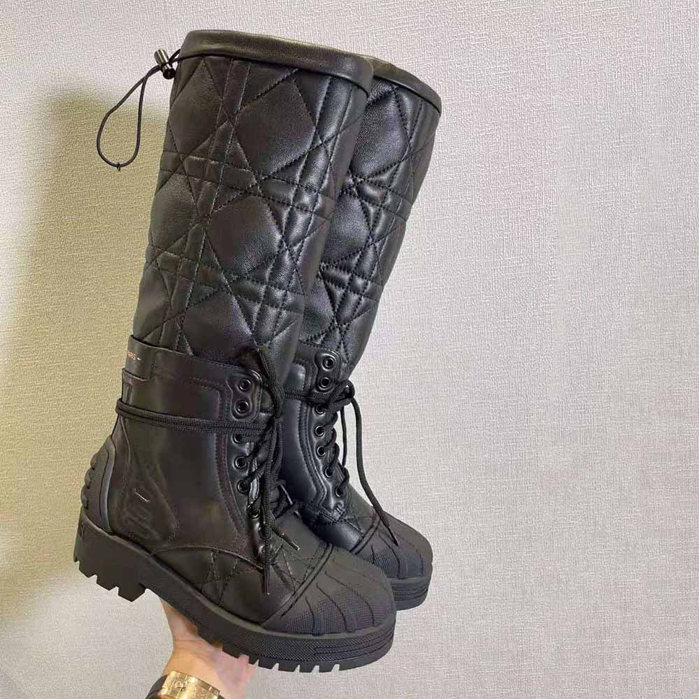 Dior Women Dioriron Boot Black Quilted Cannage Calfskin - image 10