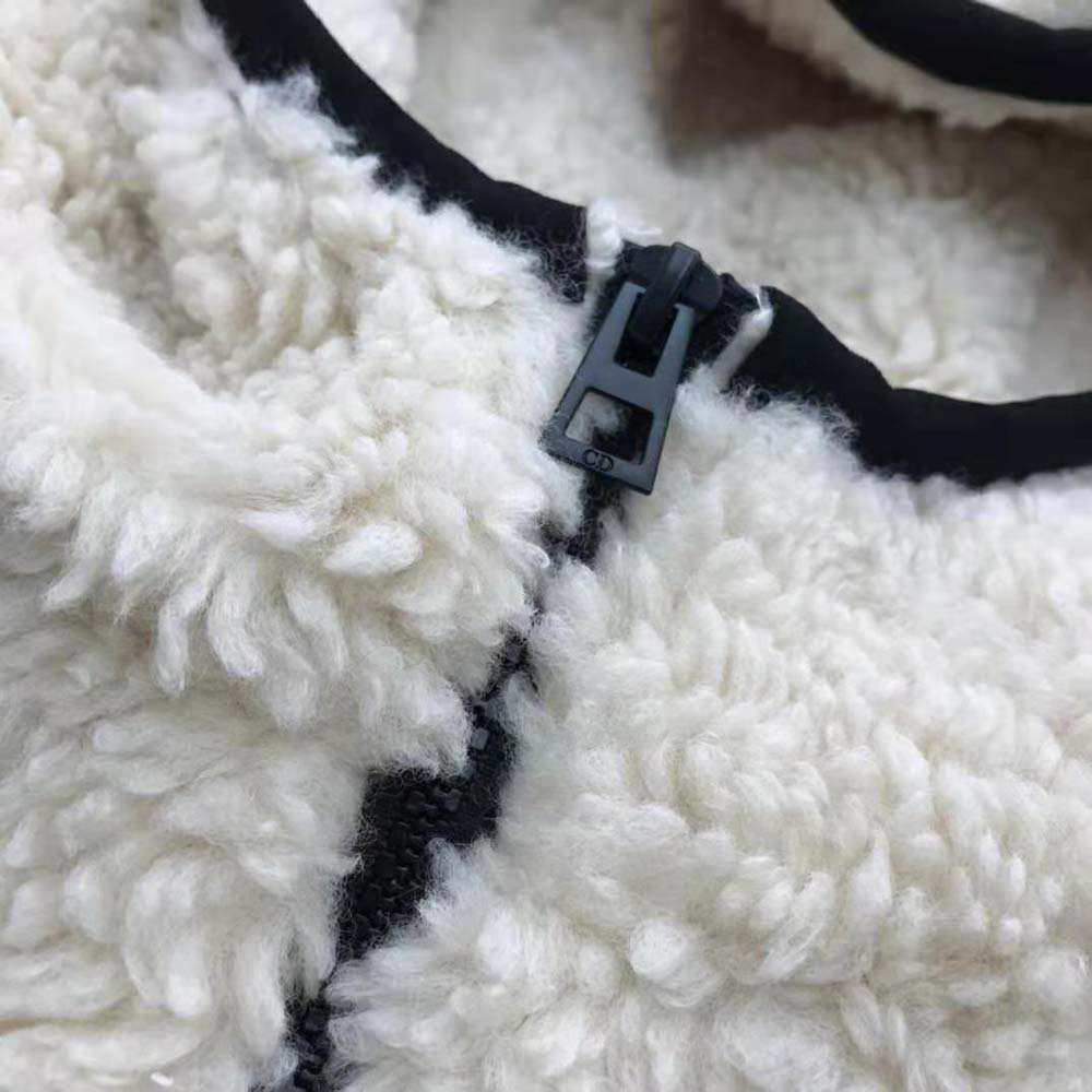 Dior Women Hooded Anorak Ecru Fleece - image 7