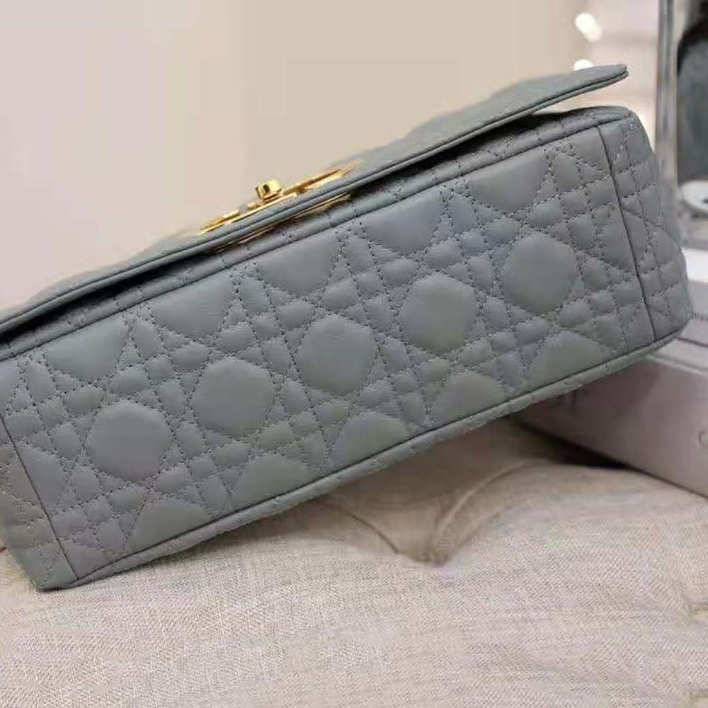 Dior Women Large Dior Caro Bag Supple Cannage Calfskin-Silver - image 7