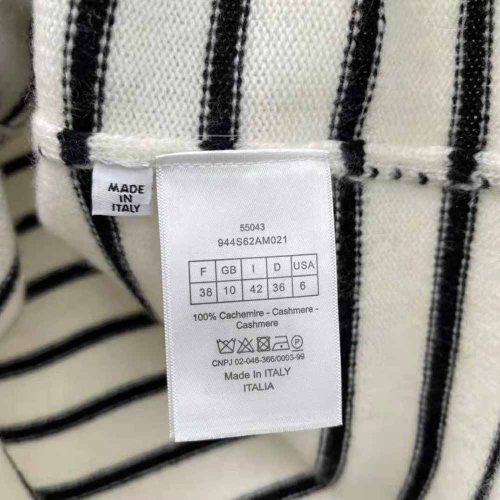 Dior Women Mariniere Embroidered Sweater Ecru Cashmere Knit - image 10