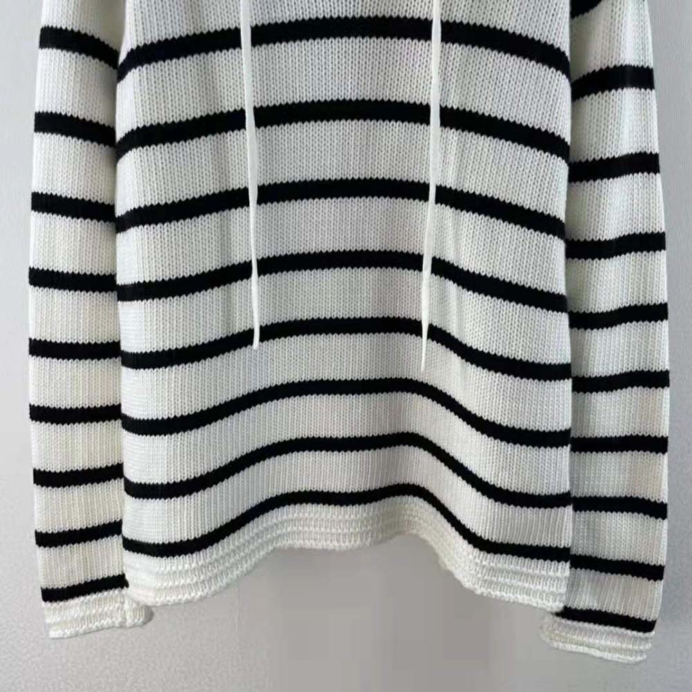 Dior Women Mariniere Sweater Navy Blue and Ecru Cotton Knit and Cashmere - image 7
