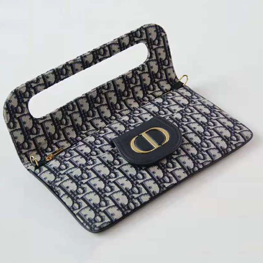 Dior Women Medium Diordouble Bag Blue Dior Oblique Jacquard - image 5