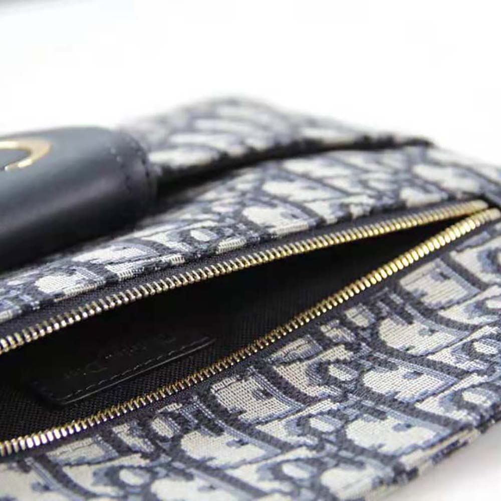 Dior Women Medium Diordouble Bag Blue Dior Oblique Jacquard - image 9