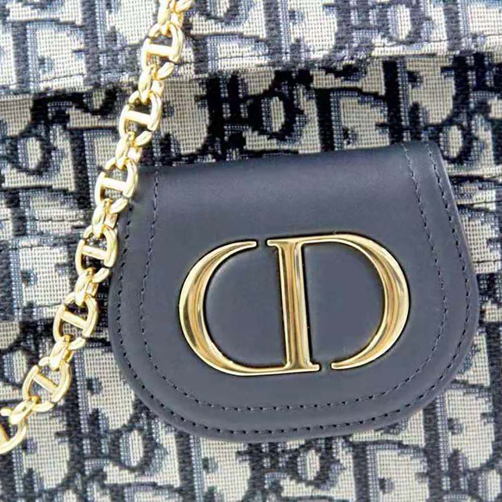 Dior Women Medium Diordouble Bag Blue Dior Oblique Jacquard - image 8