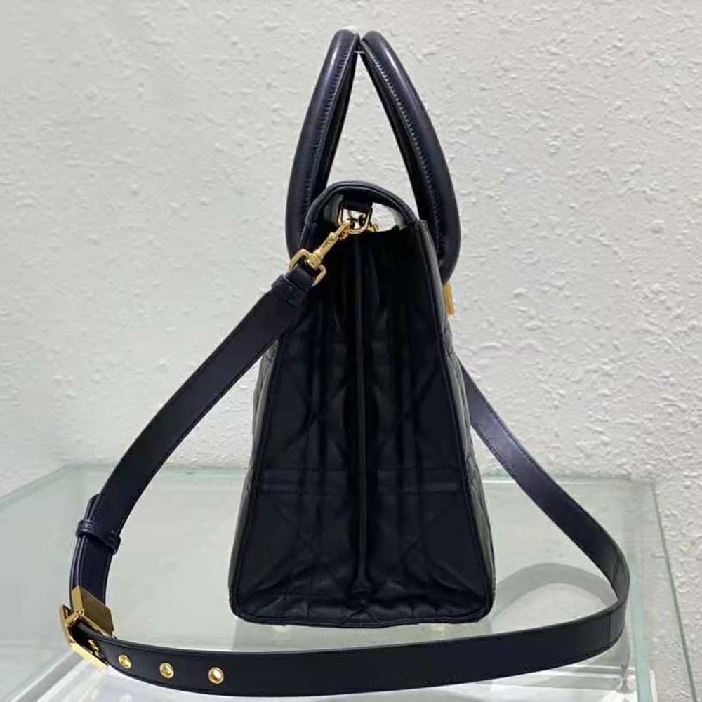 Dior Women Medium ST Honore Tote Black Macrocannage Lambskin - image 6