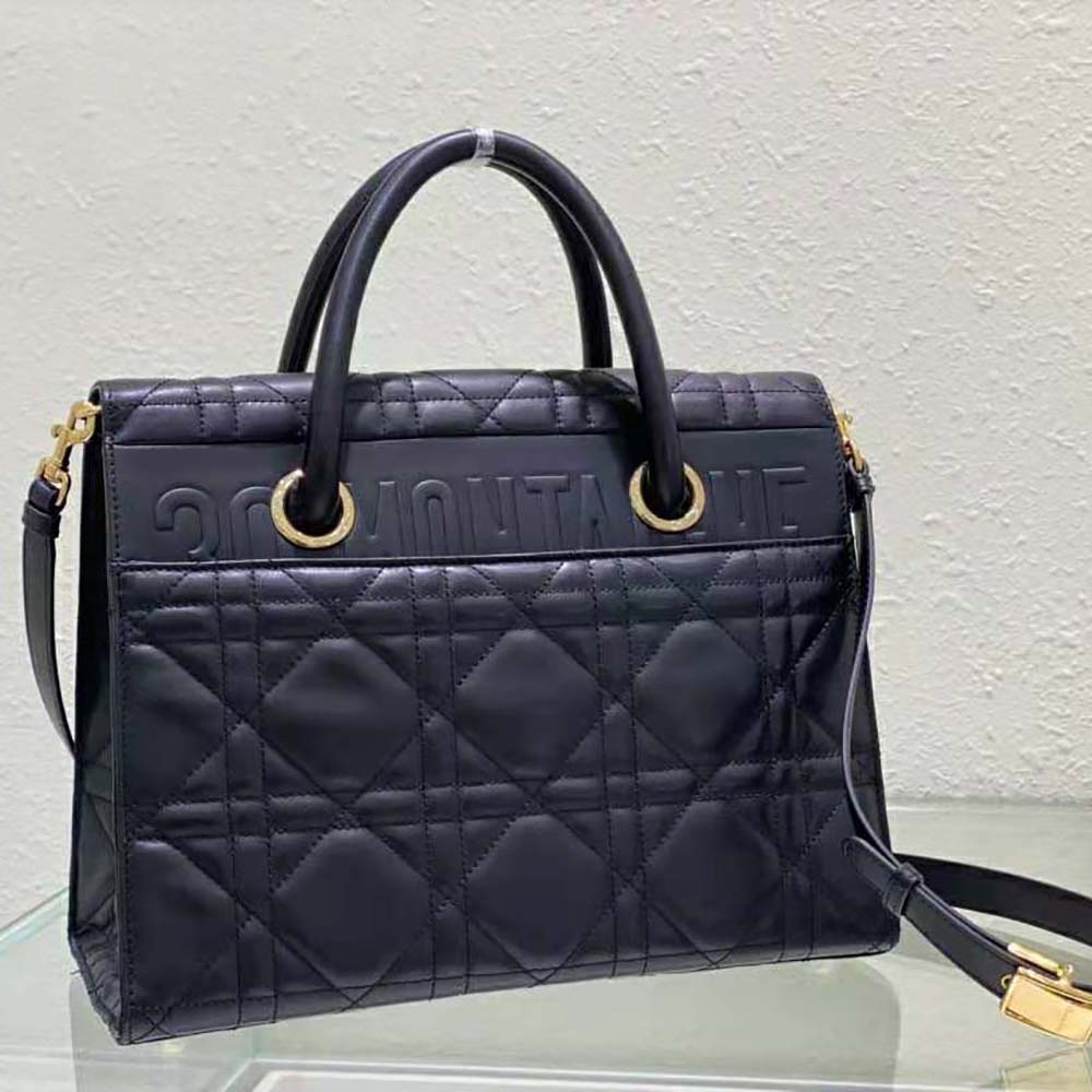 Dior Women Medium ST Honore Tote Black Macrocannage Lambskin - image 5