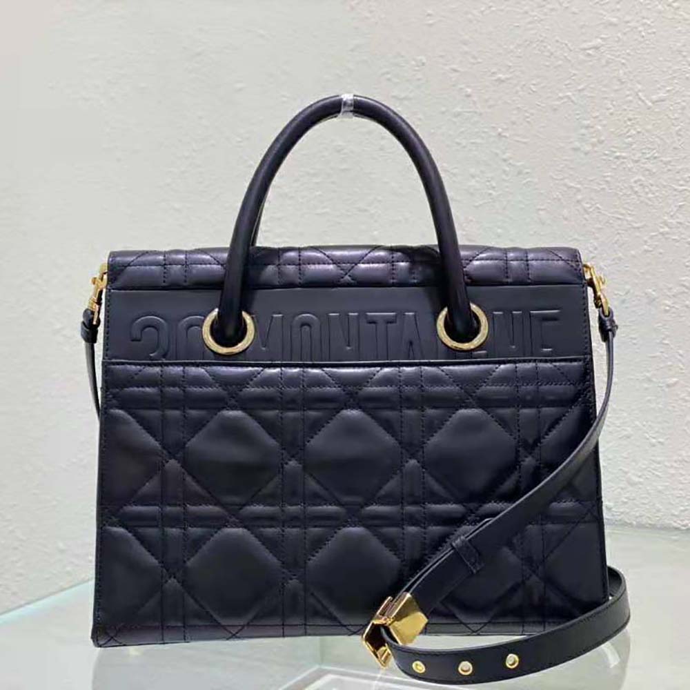 Dior Women Medium ST Honore Tote Black Macrocannage Lambskin - image 4