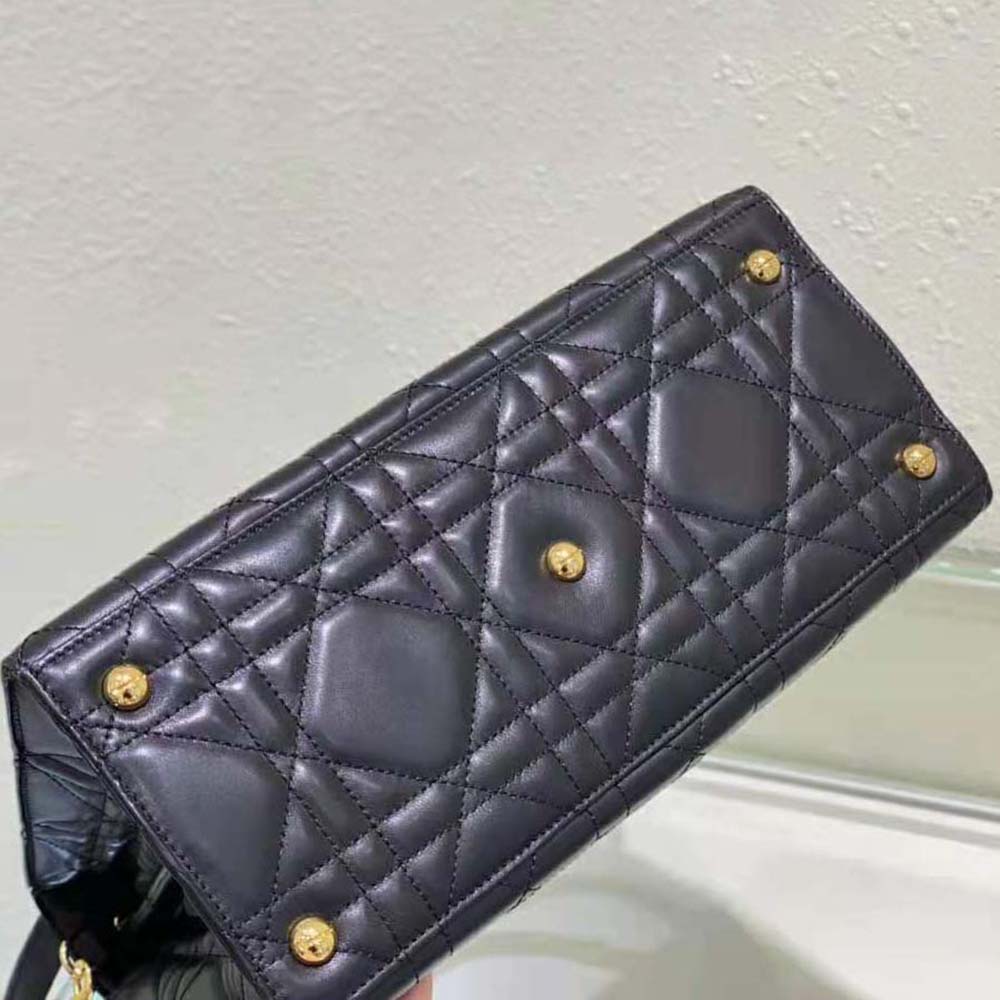 Dior Women Medium ST Honore Tote Black Macrocannage Lambskin - image 7