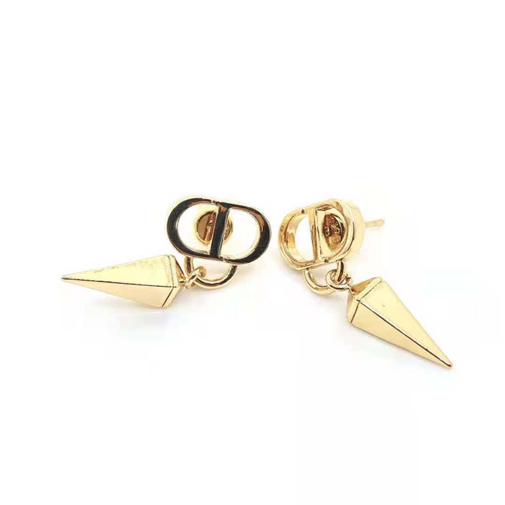 Dior Women Petit CD Earrings Gold-Finish Metal - image 9